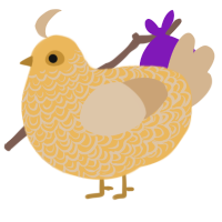 A honey and beige chicken with a double-lace pattern