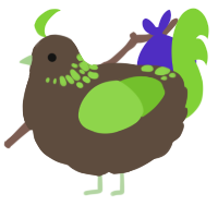 A bark and grass chicken with a neck-speckle pattern