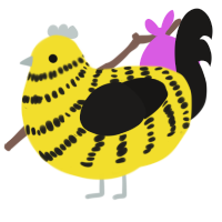 Who Can It Be Now, a yellow and sable chicken with a bar pattern