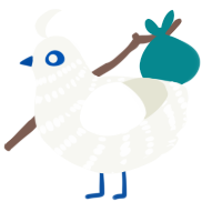 A white chicken with a bar pattern