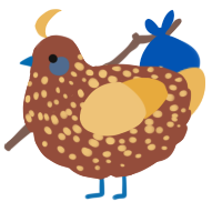 A russet and honey chicken with a speckle pattern