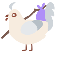 A cream and mist chicken