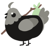 A sable and ash chicken with a head pattern