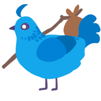 Drizzle, a sky and sapphire chicken with a neck-speckle pattern