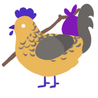A honey and grey chicken with a half-lace pattern