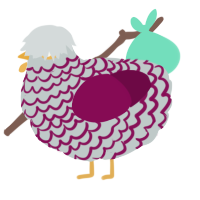 A silver and wine chicken with a lace pattern
