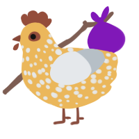 A honey and mist chicken with a speckle pattern