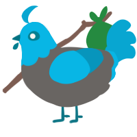A grey and cerulean chicken with a head pattern