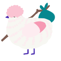 A white and rose chicken with a bar pattern