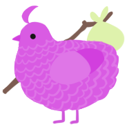 A orchid chicken with a lace pattern