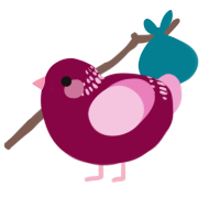 A maroon and pink chicken with a neck-band pattern