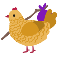 A honey and ochre chicken with a lace pattern