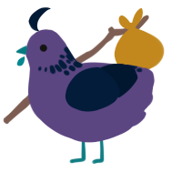 A overcast and tumblr chicken with a neck-speckle pattern