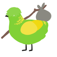 A grass and yellow chicken with a neck-band pattern