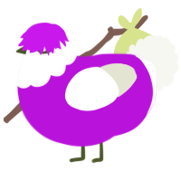 A amethyst and white chicken with a head pattern