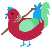 A crimson and spring chicken with a neck-band pattern
