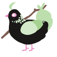 A sable and gluppy chicken with a neck-speckle pattern