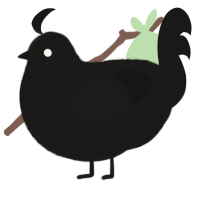 Sable Diffusion, a sable chicken with a lace pattern