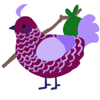 A wine and lilac chicken with a lace pattern
