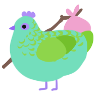 Salt Waves, a mint and grass chicken with a half-lace pattern