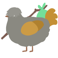 A ash and gold chicken