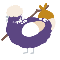 A overcast and cream chicken with a neck-speckle pattern