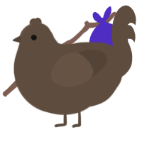 Turdpphire, a bark chicken