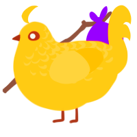 A honey chicken with a half-lace pattern