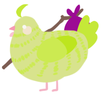 A lemon and lime chicken with a bar pattern