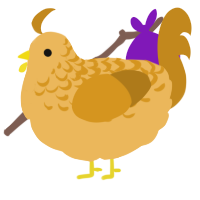 A honey and ochre chicken with a half-lace pattern