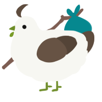 A white and bark chicken