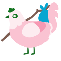 A rose chicken with a head pattern