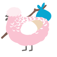 A rose and cream chicken with a half-lace pattern