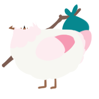 A white and rose chicken with a head pattern