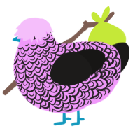 (unnamed), a lavender and sable chicken with a double-lace pattern