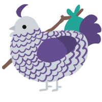 A mist and overcast chicken with a lace pattern