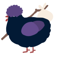 A tumblr and overcast chicken
