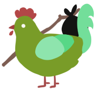 A chartreuse and spring chicken