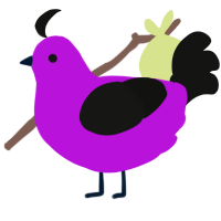 Missing Texture, a amethyst and black chicken