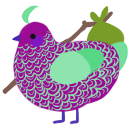 UnaFruta, a plum and spring chicken with a double-lace pattern