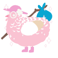 A rose and cream chicken with a half-lace pattern