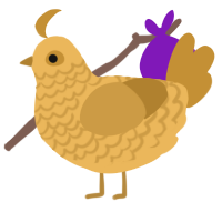 A honey and gold chicken with a lace pattern