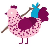 Altiar, a rose and wine chicken with a speckle pattern