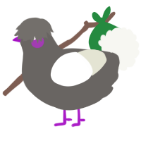 A grey and white chicken