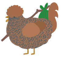 A grey and brown chicken with a double-lace pattern