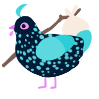 algae spawn, a tumblr and aqua chicken with a speckle pattern