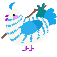 A white and sky chicken with a bar pattern