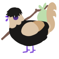 Peanut w a Sweater, a sable and beige chicken with a head pattern