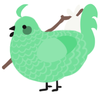 A spring chicken with a lace pattern
