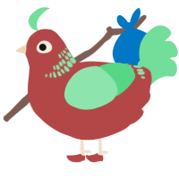 A red and spring chicken with a neck-band pattern